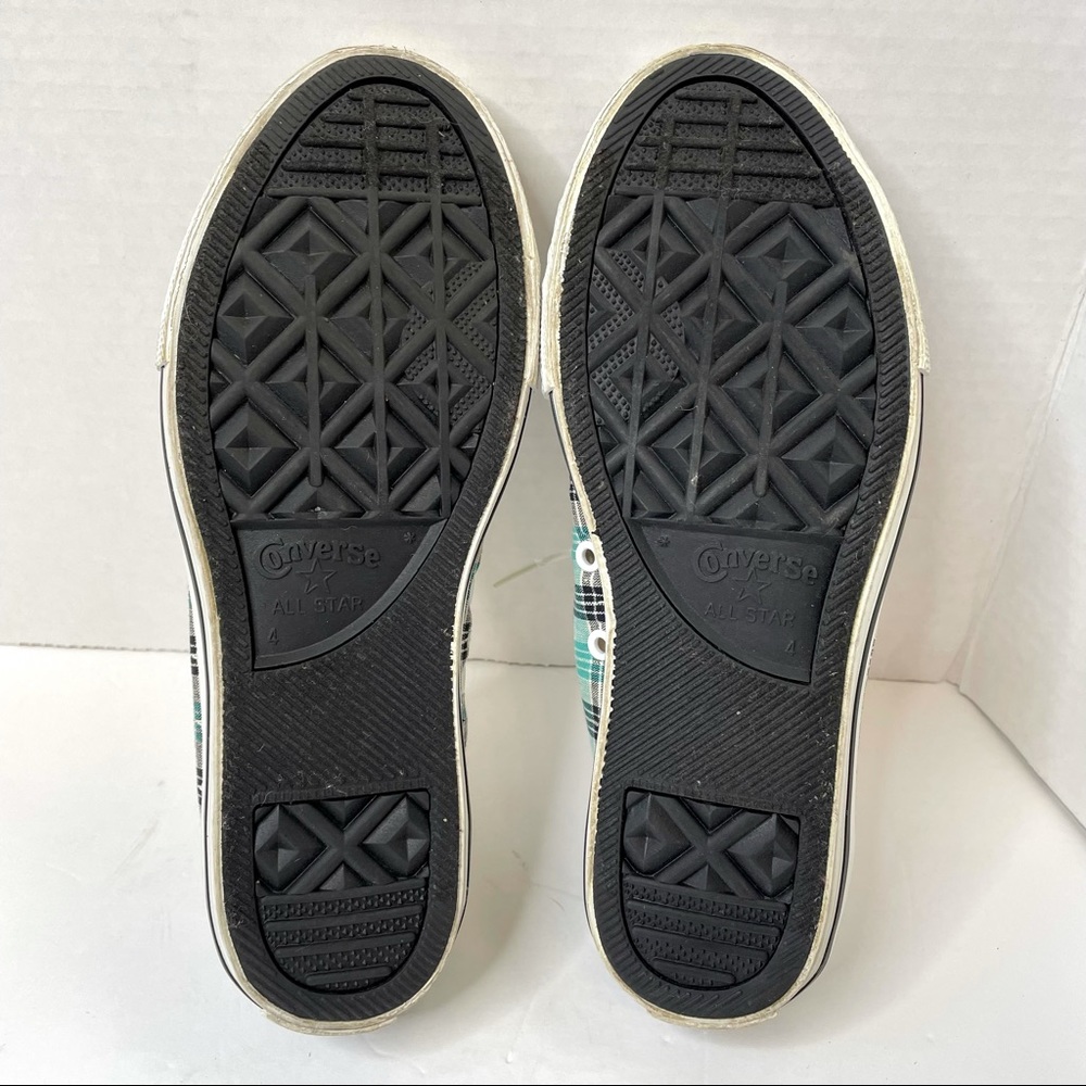 SOLD Converse All Star Plaid Sneakers Low Top Kids Unisex size 4 - Picture 8 of 13